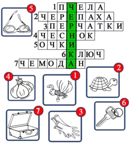 Ответы на кроссворд по нарисованным картинкам